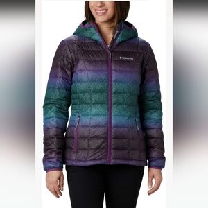 Columbia Women's Voodoo Falls 590 Turbodown Hooded Jacket Blue Plum Sz 2XL